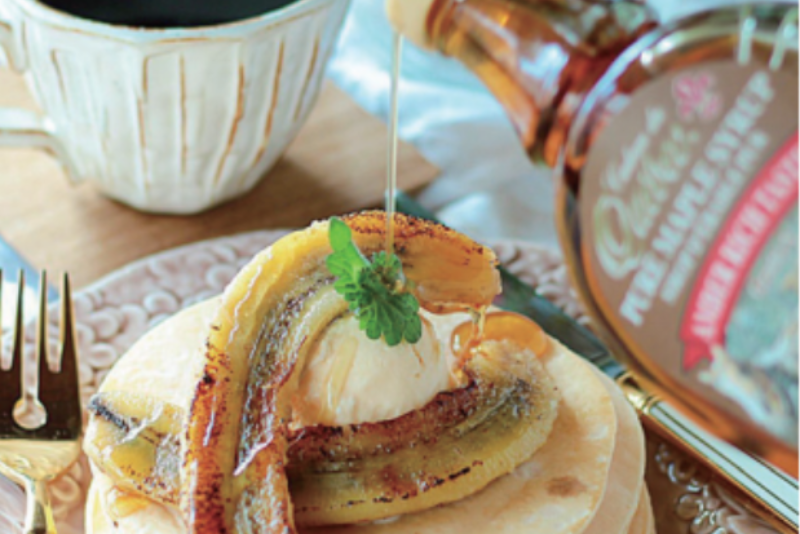 濃厚なシロップとパンケーキ