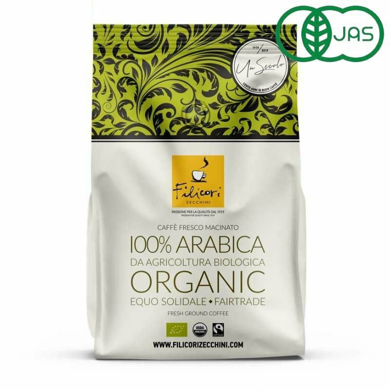 コーヒー豆 粉180g 本場イタリア 有機栽培、フェアトレードのアラビカ